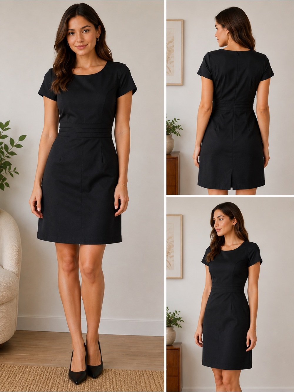 Forever 21 Black Short Sleeve
Sheath Career Dress Size 12